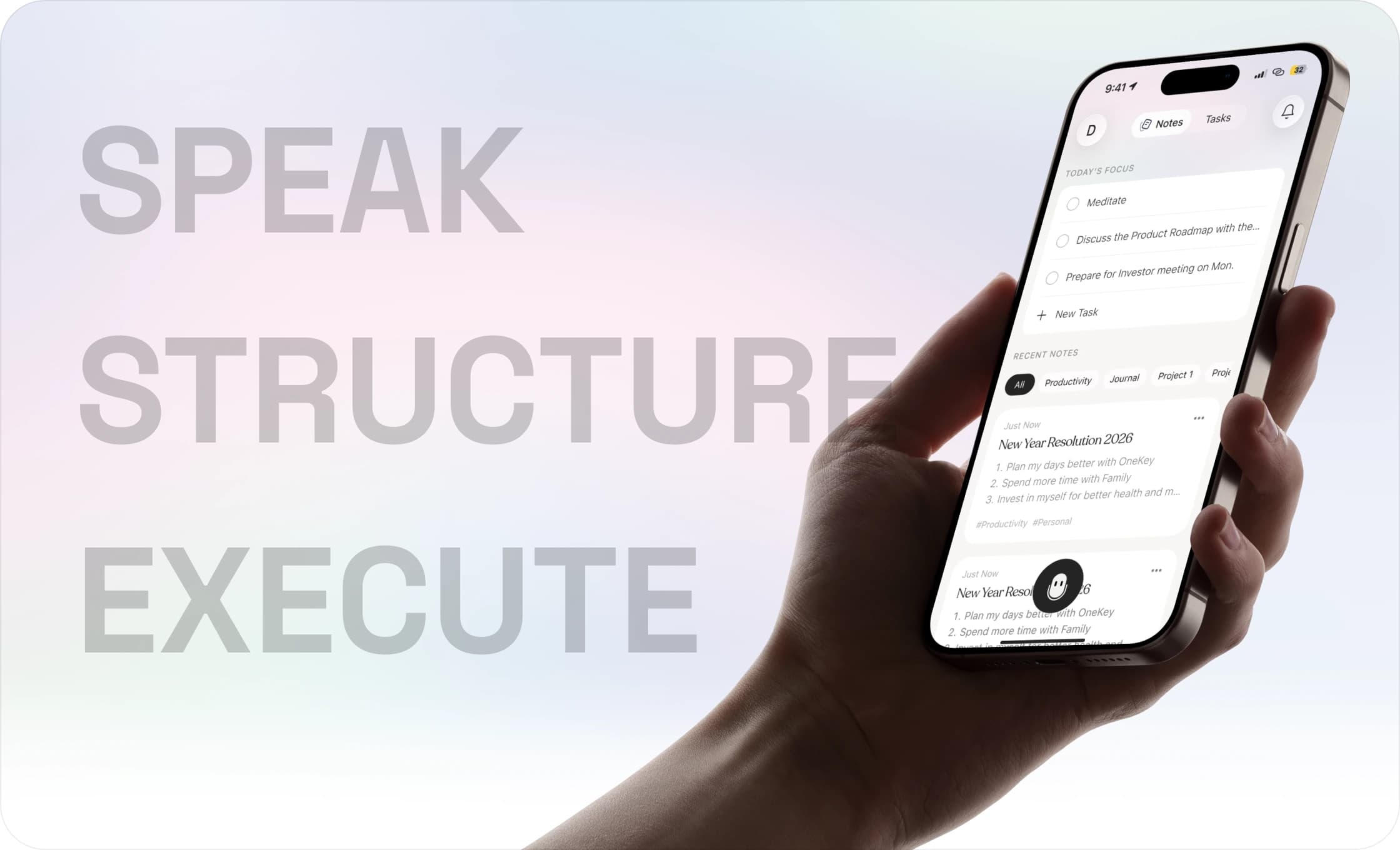 OneKey — speak, structure, execute